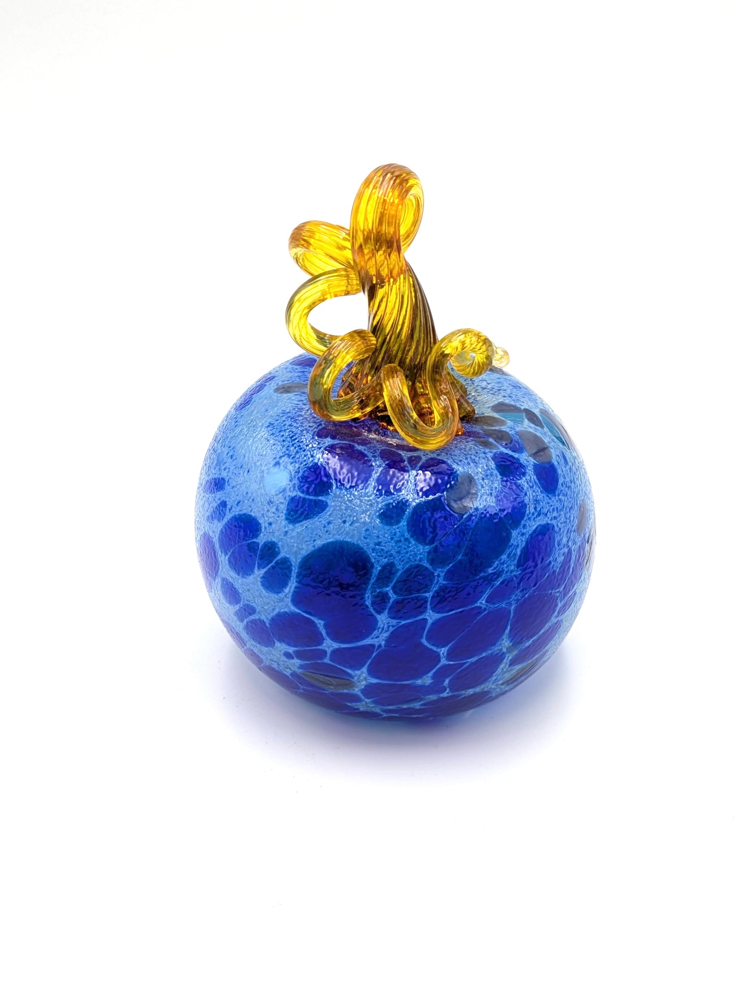 X-Small Handblown Speckled Glass Pumpkin by Belleau