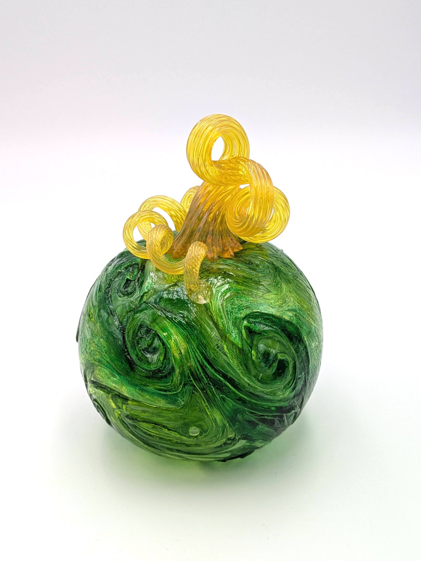 X-Small Handblown Glass Pumpkin Starry Night