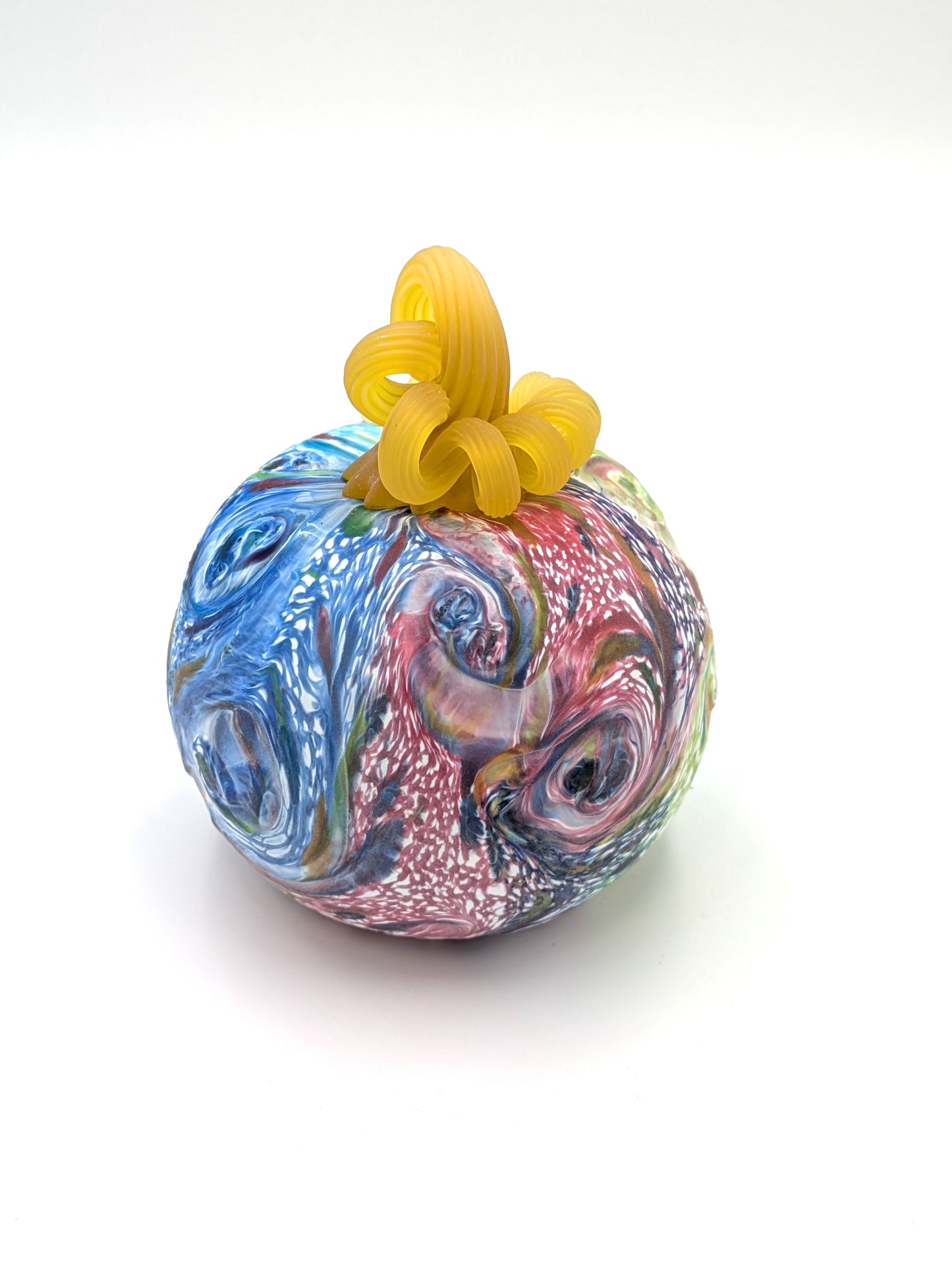 X-Small Handblown Glass Pumpkin Starry Night