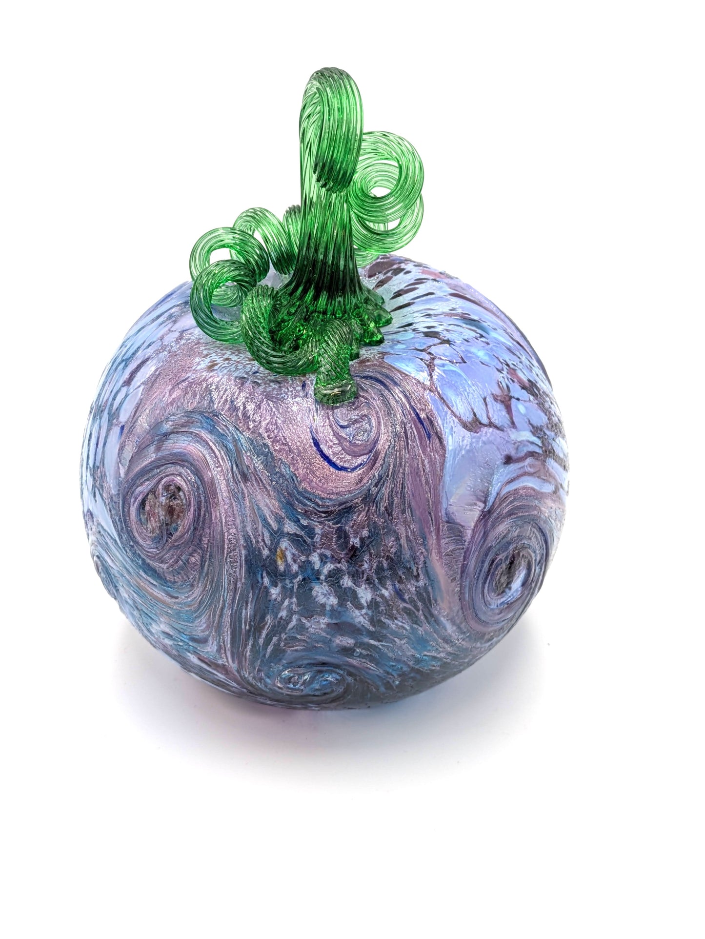 Medium Handblown Glass Starry Night Pumpkin by Belleau