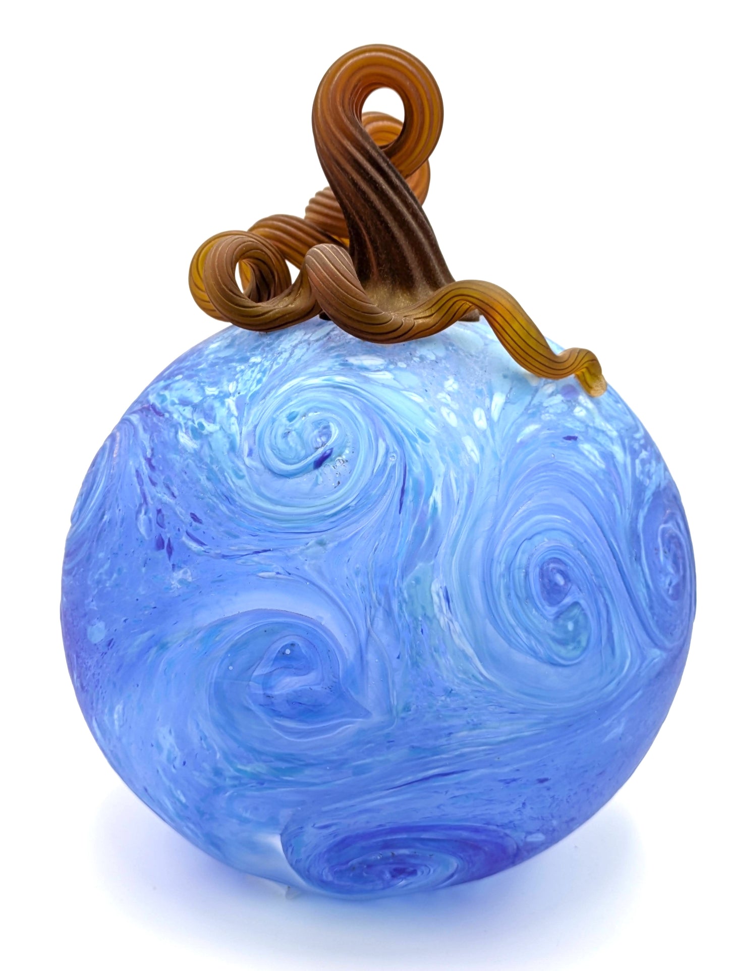 X-Large Handblown Glass Starry Night Pumpkin by Belleau