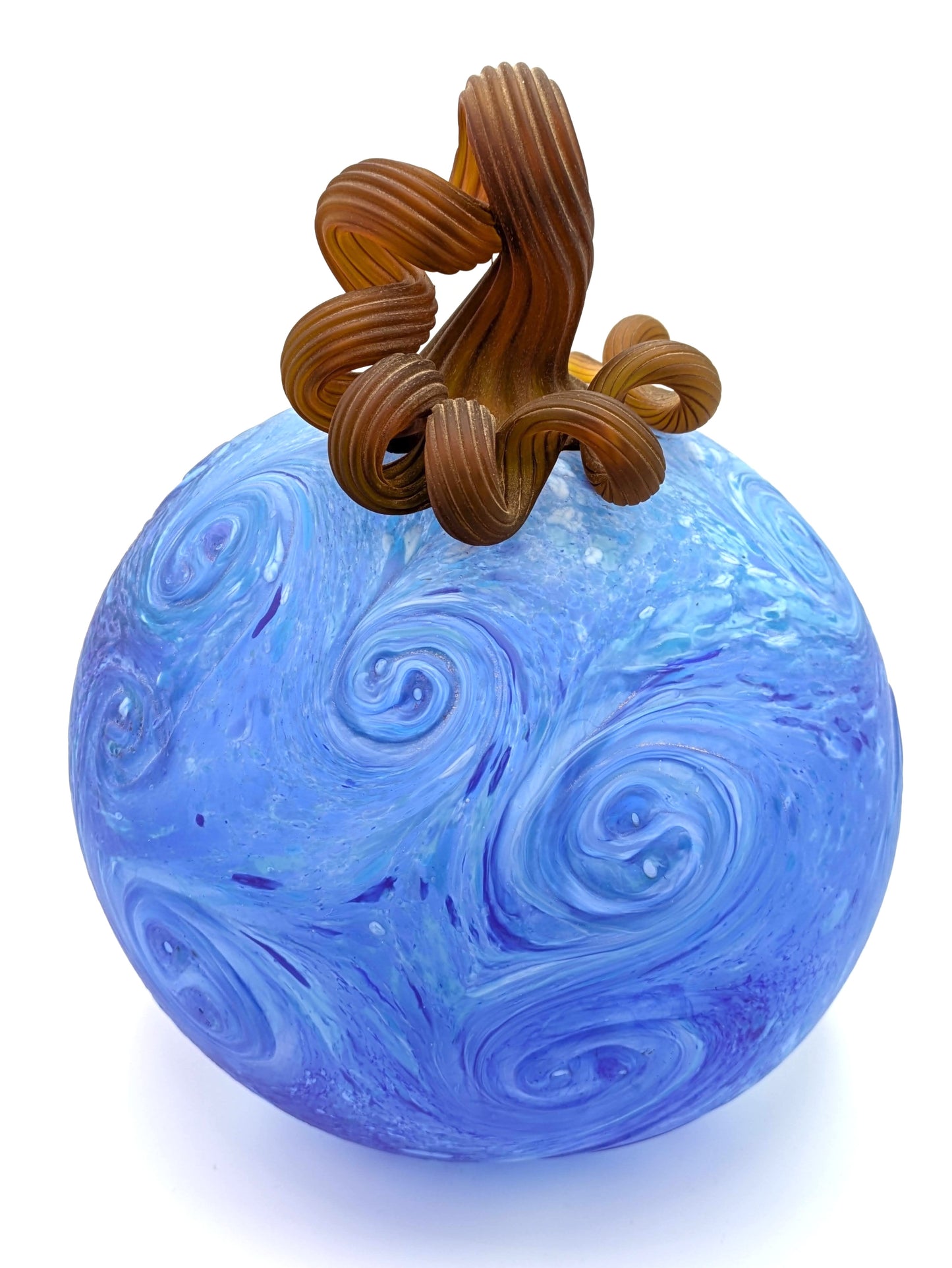 X-Large Handblown Glass Starry Night Pumpkin by Belleau