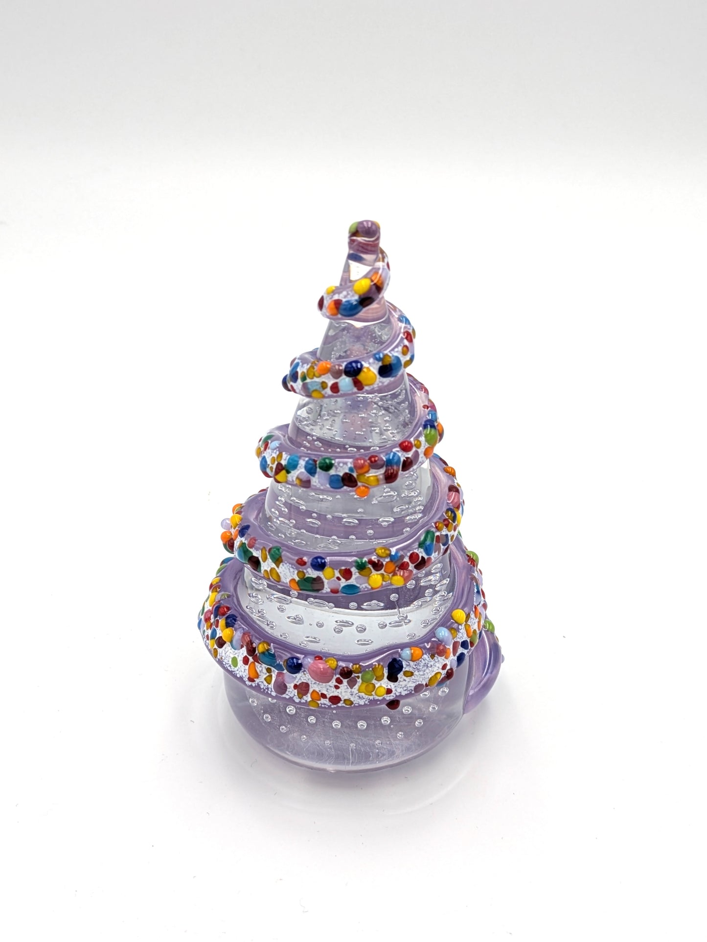 Handblown Glass Christmas Tree 5" tall by Belleau Art Glass