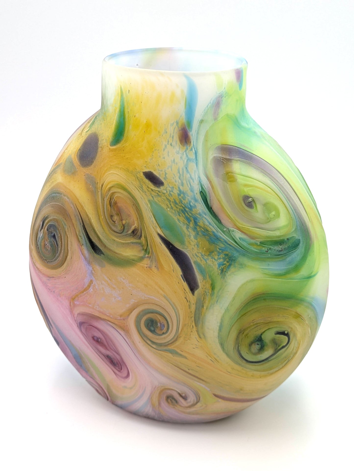 Handblown Glass Pastel Starry Vase by Belleau