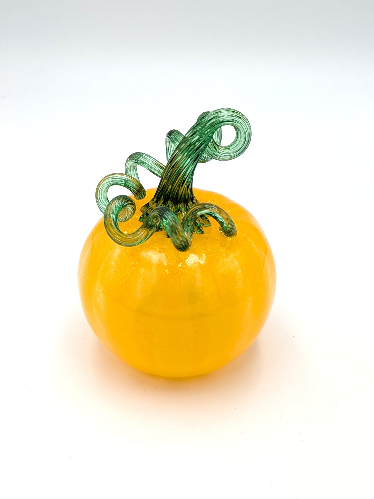 X-Small Handblown Translucent Glass Pumpkin by Belleau