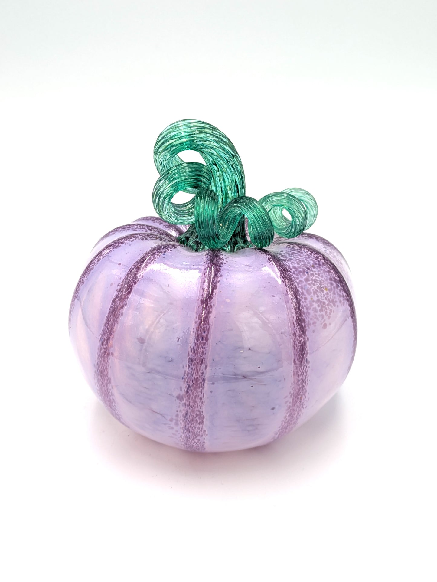 Small Handblown Translucent Glass Pumpkin by Belleau