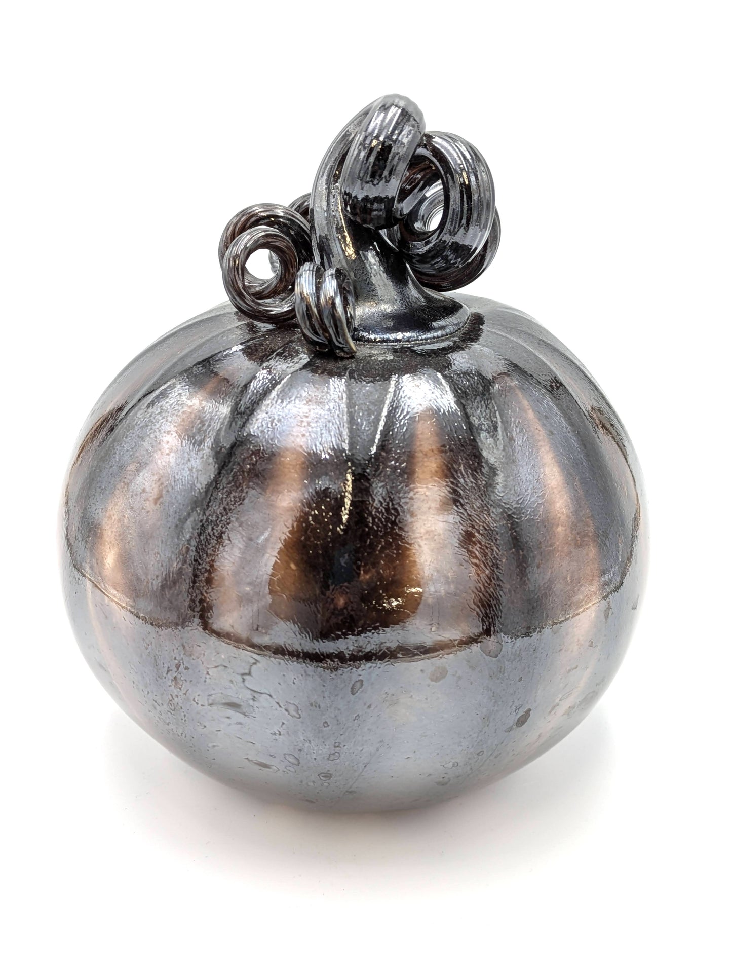 Large Handblown Translucent Glass Pumpkin by Belleau