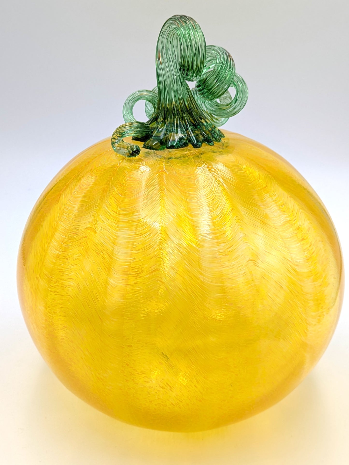 X-Large Handblown Translucent Glass Pumpkin by Belleau