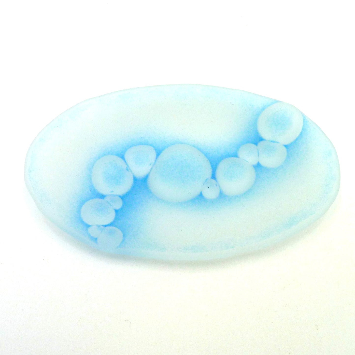 Small Oval Bubble Dish Blue