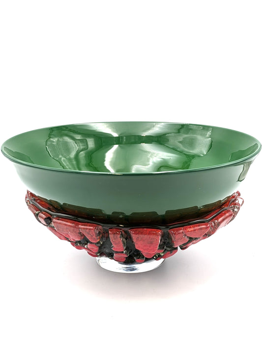 Handblown Glass Canyon Bowl by Ed Branson