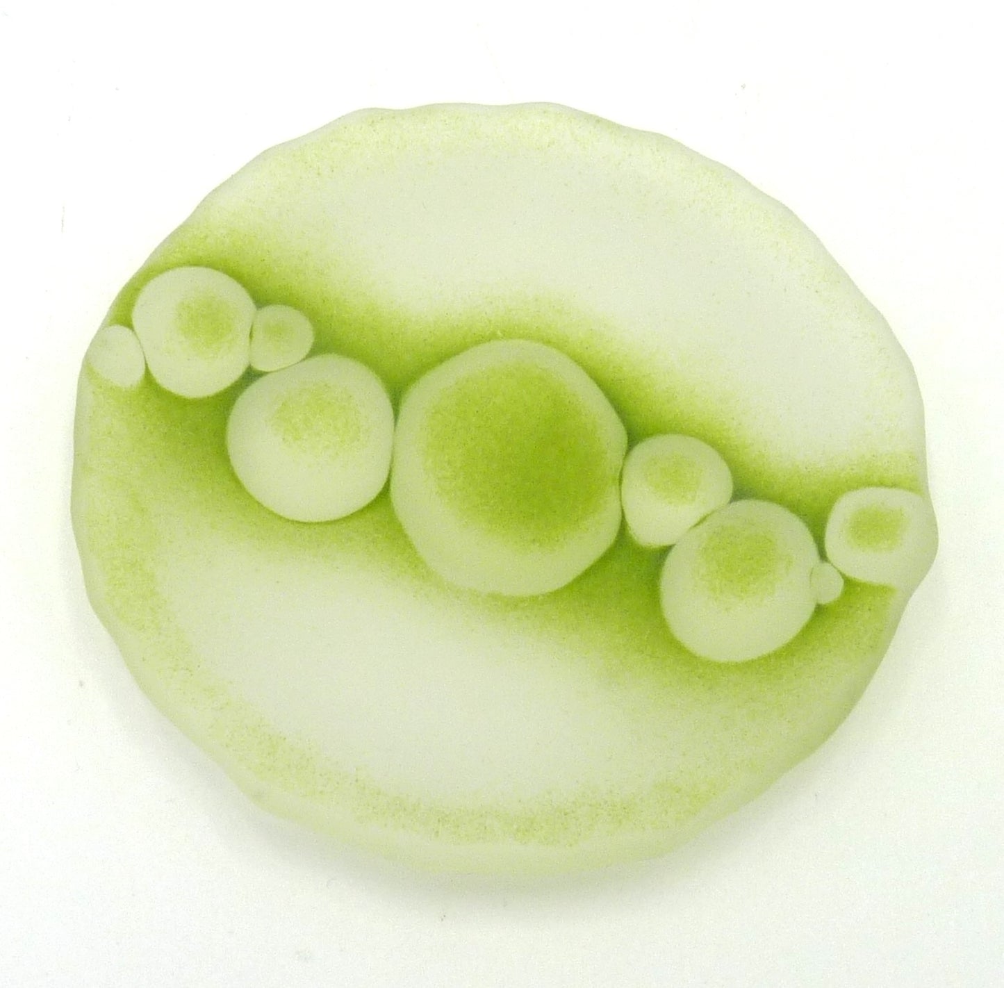 Small Round Bubble Dish Grass Green