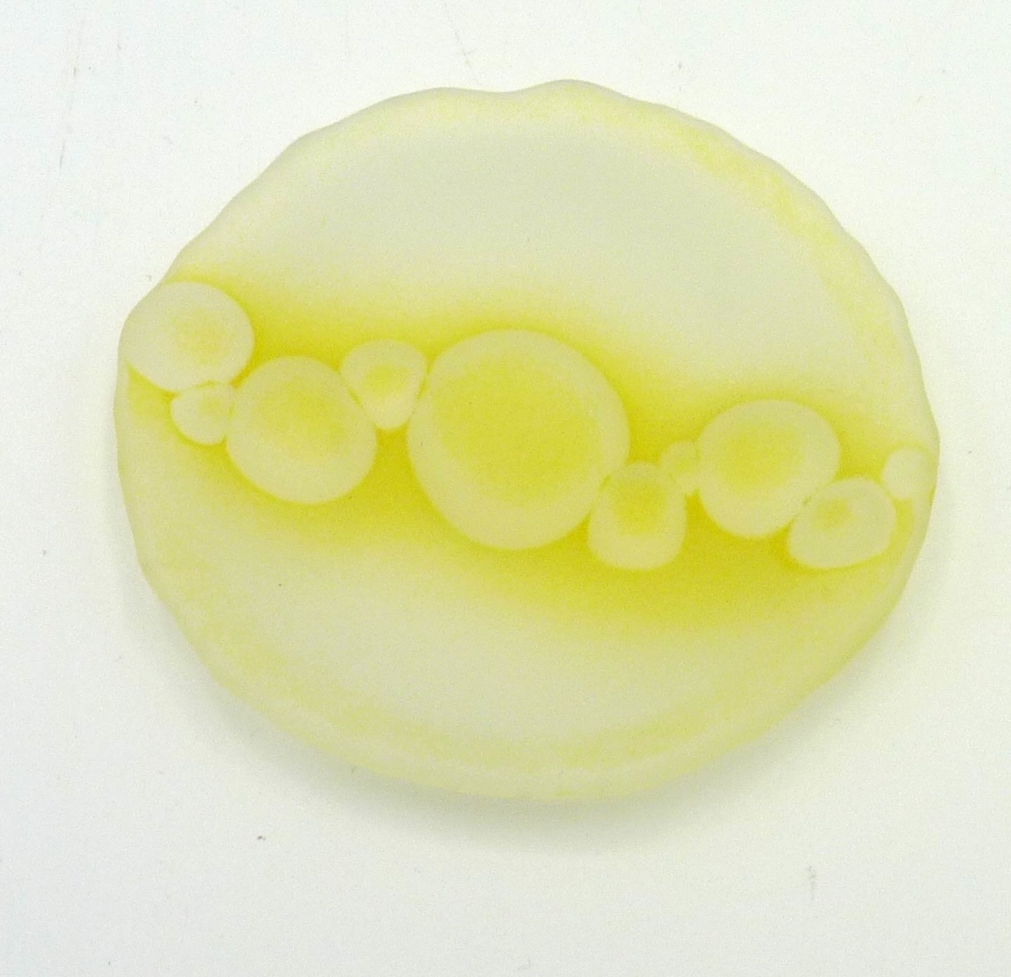 Small Round Bubble Dish Yellow