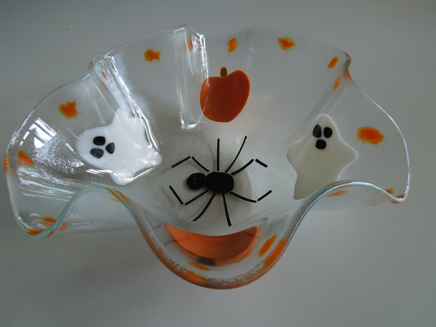 Halloween Fused Glass Candy Dish