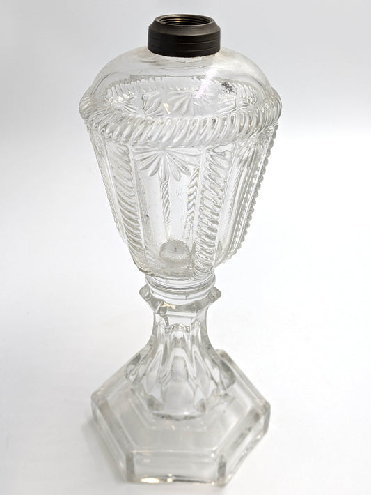 Cable Oil Lamp Base by the Boston & Sandwich Glass Company 1860s