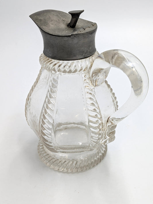 Cable Syrup Pitcher by the Boston & Sandwich Glass Company 1860s