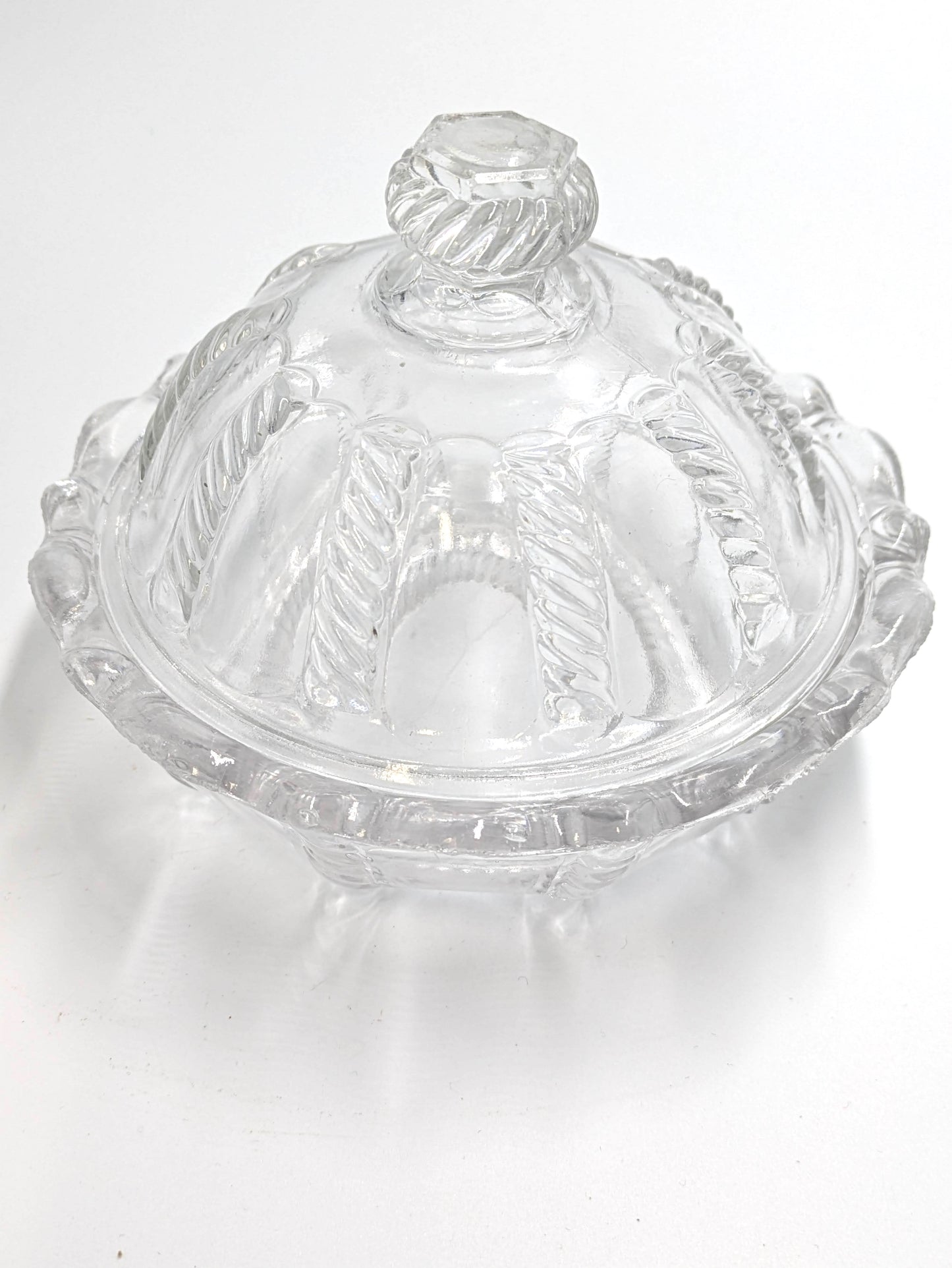 Cable Butter Dish by the Boston & Sandwich Glass Company 1860s