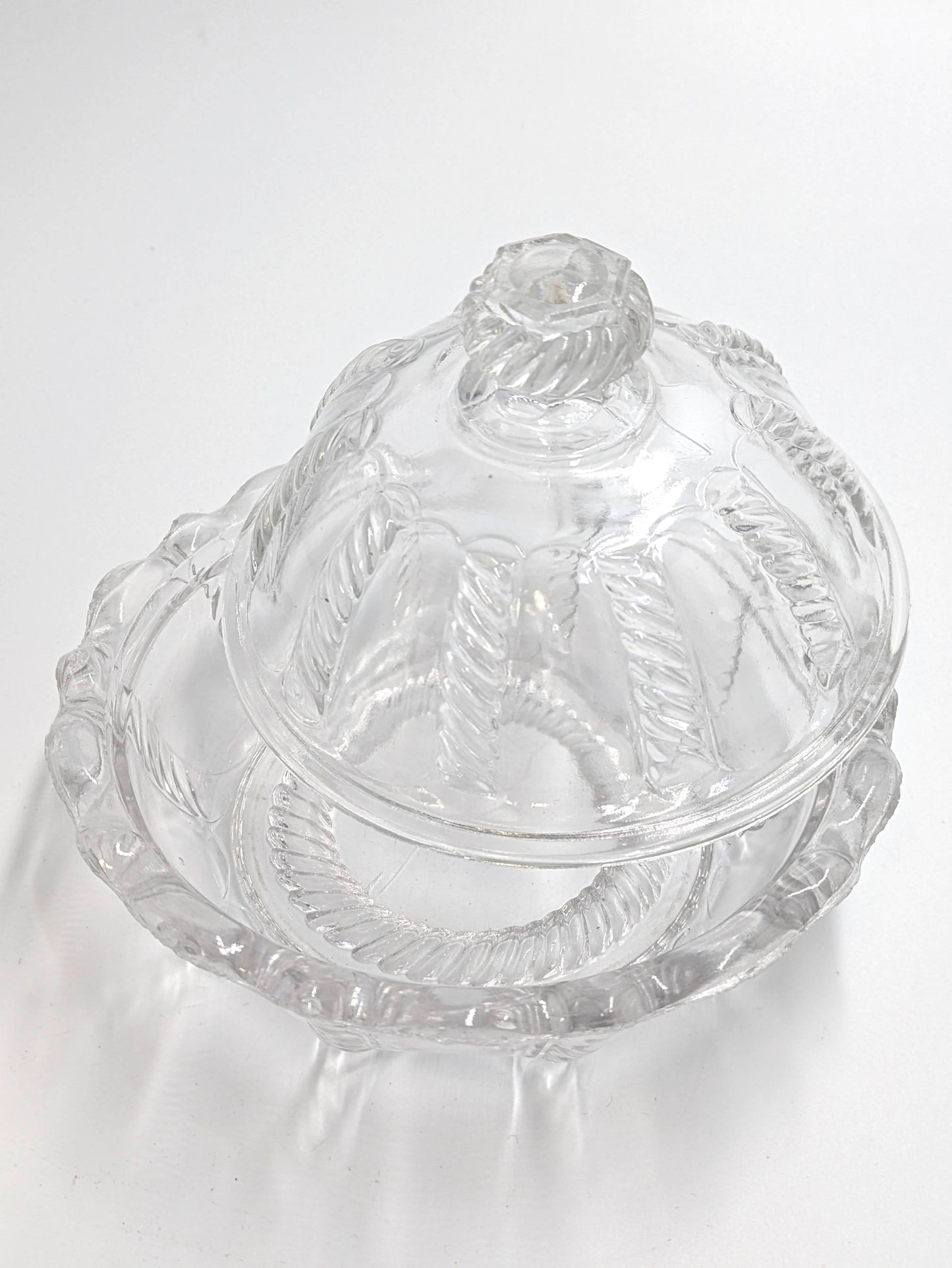 Cable Butter Dish by the Boston & Sandwich Glass Company 1860s