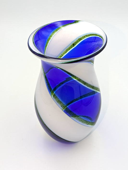 Fritz Vase Blue Stripe