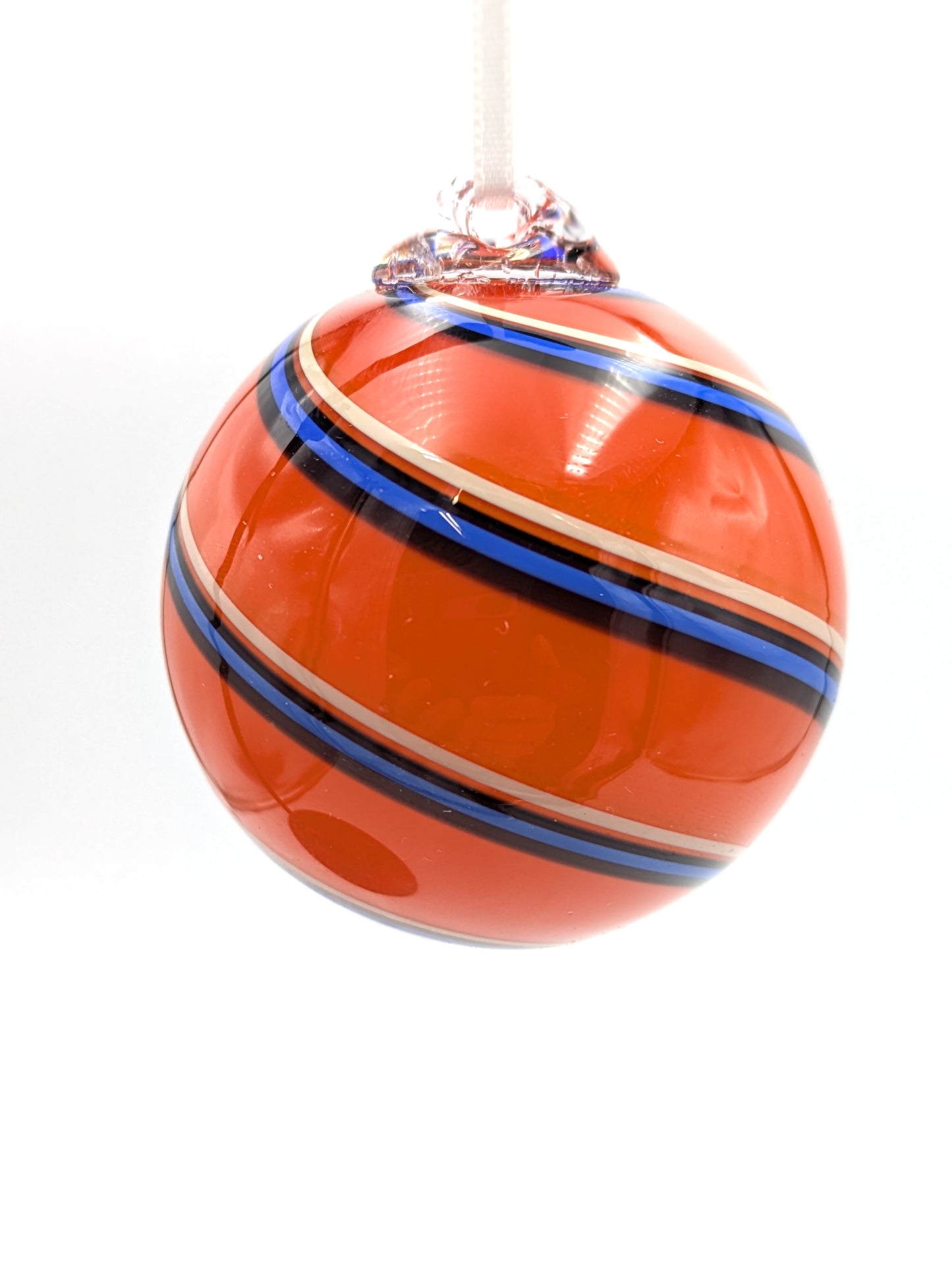 Handblown Glass Ornament Small Redshift by Fritz Glass