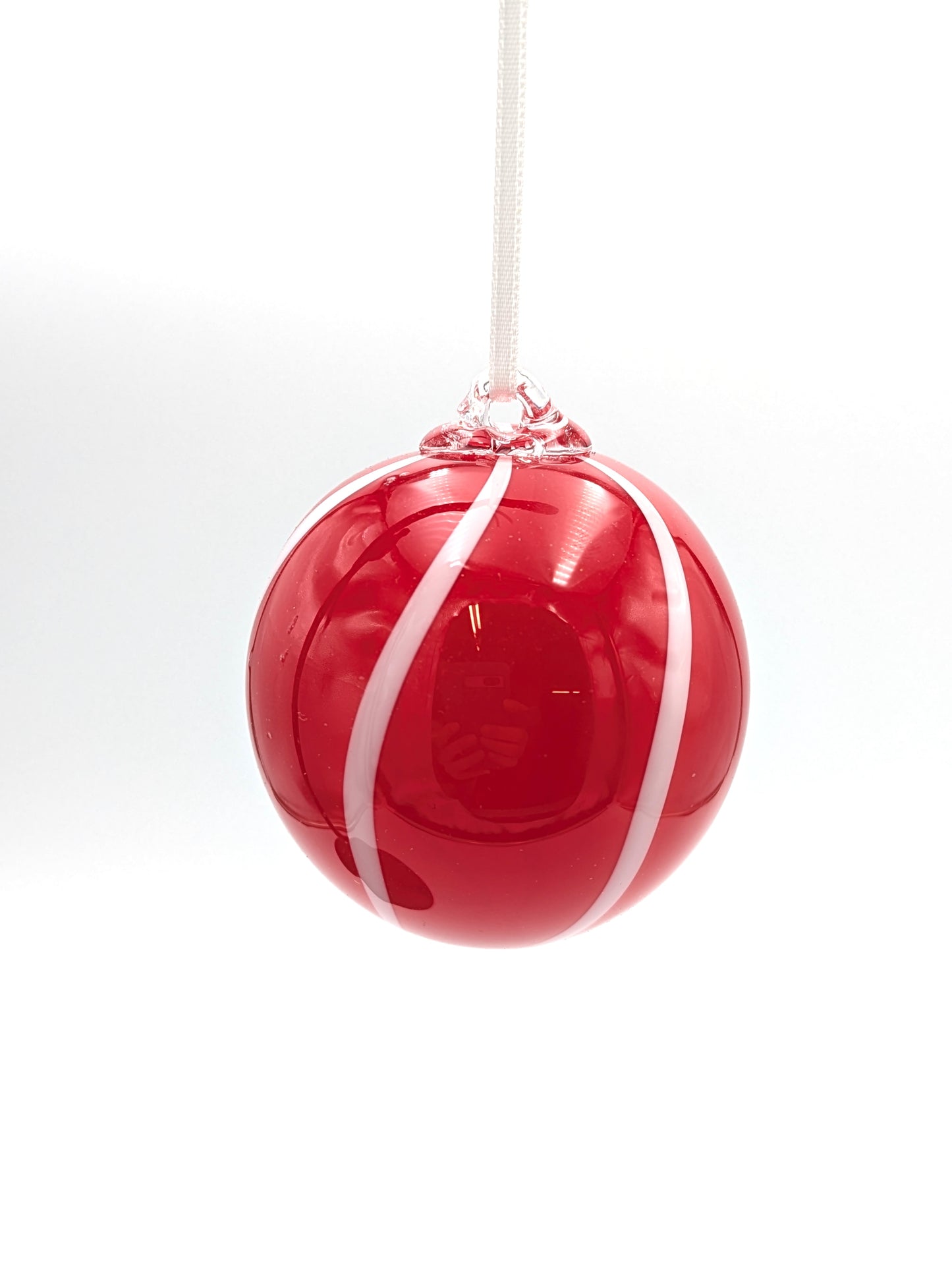 Handblown Glass Ornament Small Redshift by Fritz Glass