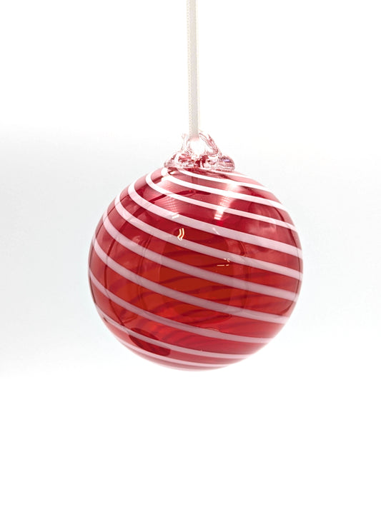 Handblown Glass Ornament Small Redshift by Fritz Glass