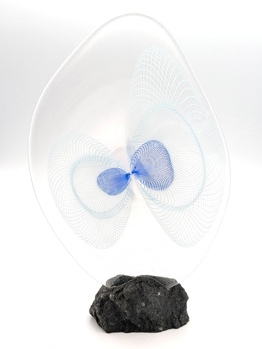 Handblown Glass Sculpture "Gemini Rock" by Will Mayer