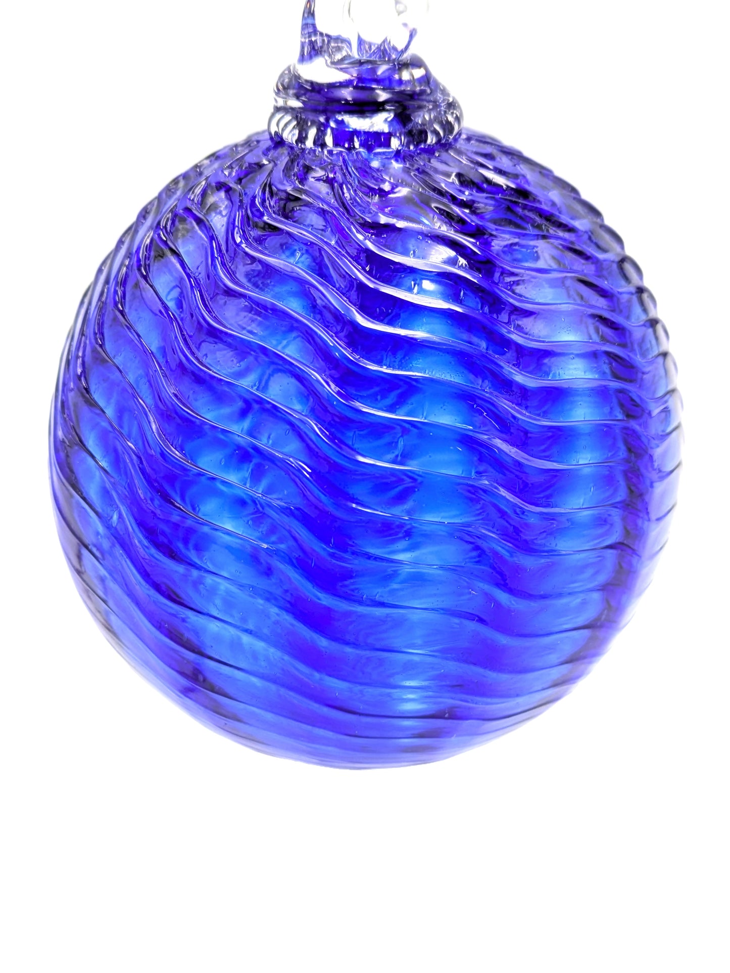 Handblown Glass Wave Christmas Ornament by Hoogs & Crawford