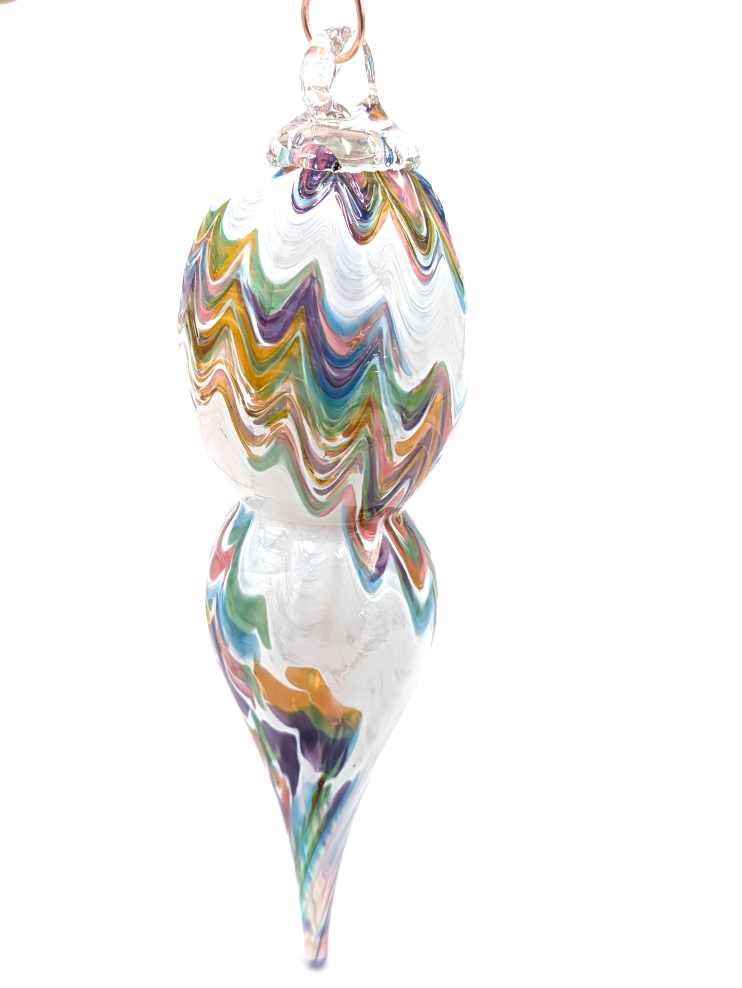 Handblown Glass Venetian Ornament by Hoogs & Crawford