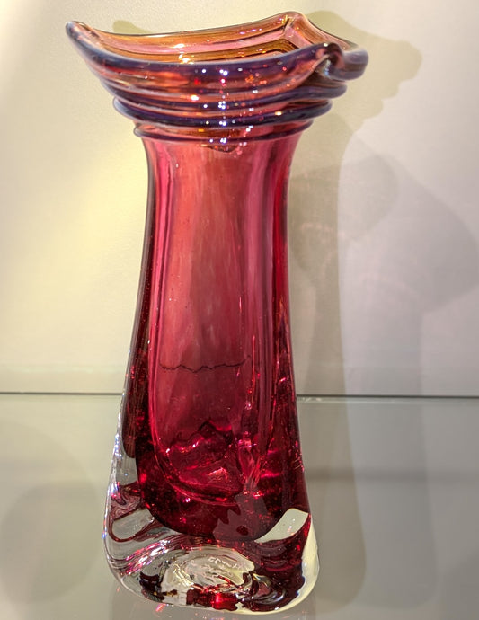 Cranberry Tranquility Vase #29