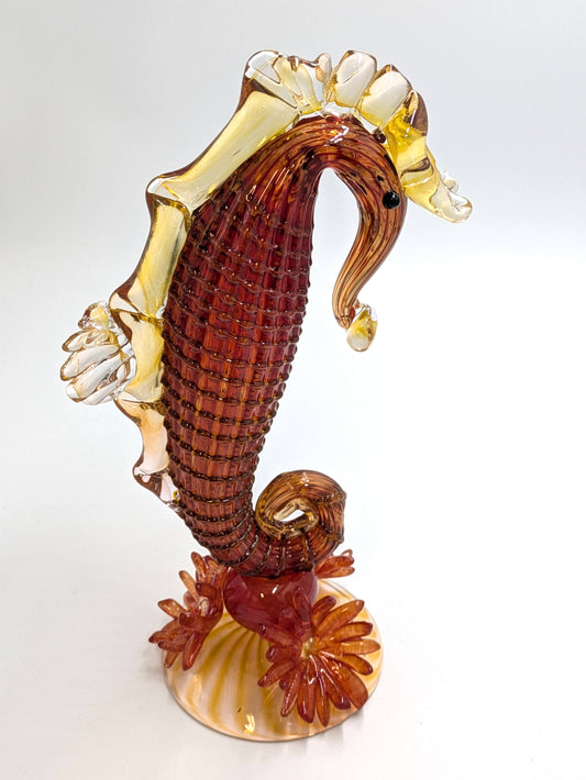 Hudson Glass Seahorse Figurine - Large