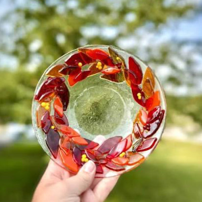 Festive Fall Leaf Dish: Glass Fusing Workshop