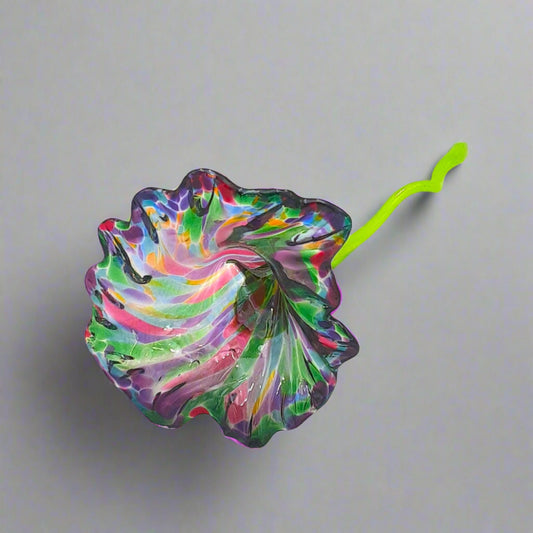 Colorful Glass Art Flower  by  Kate Thomas SGM GlassBlower