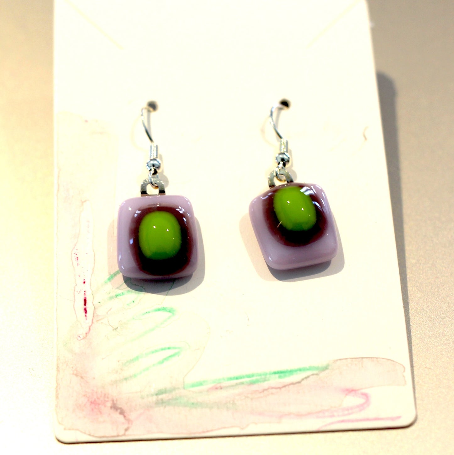 Zander Earring Lavender / Green
