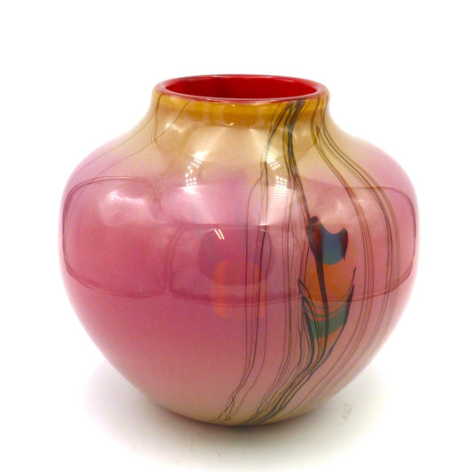 Handblown Glass Round Lily Vase by McDermott