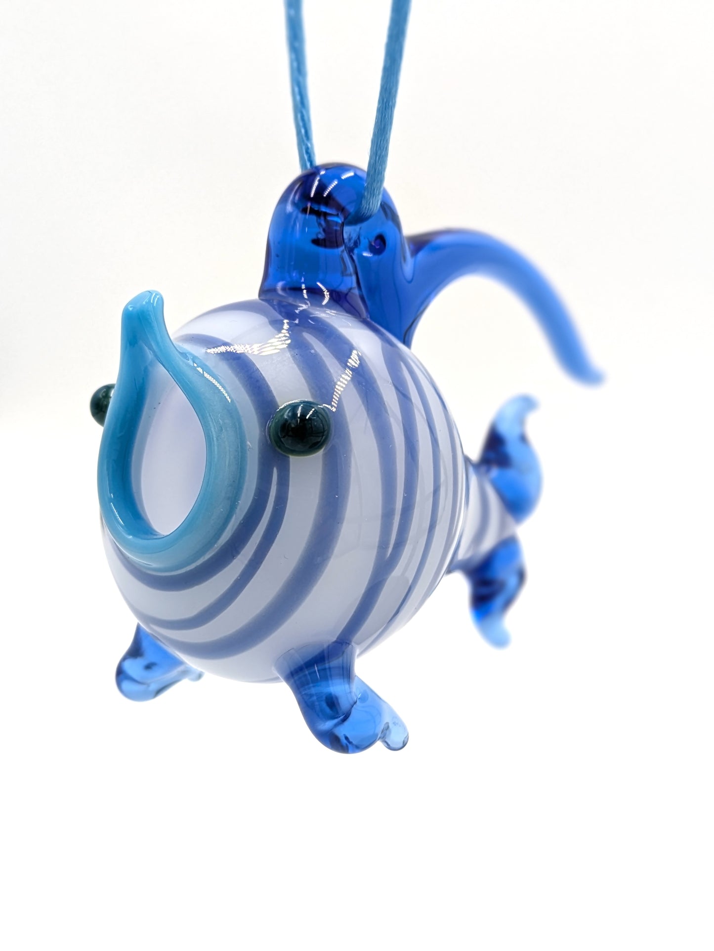 Handblown Glass Blowfish Ornament