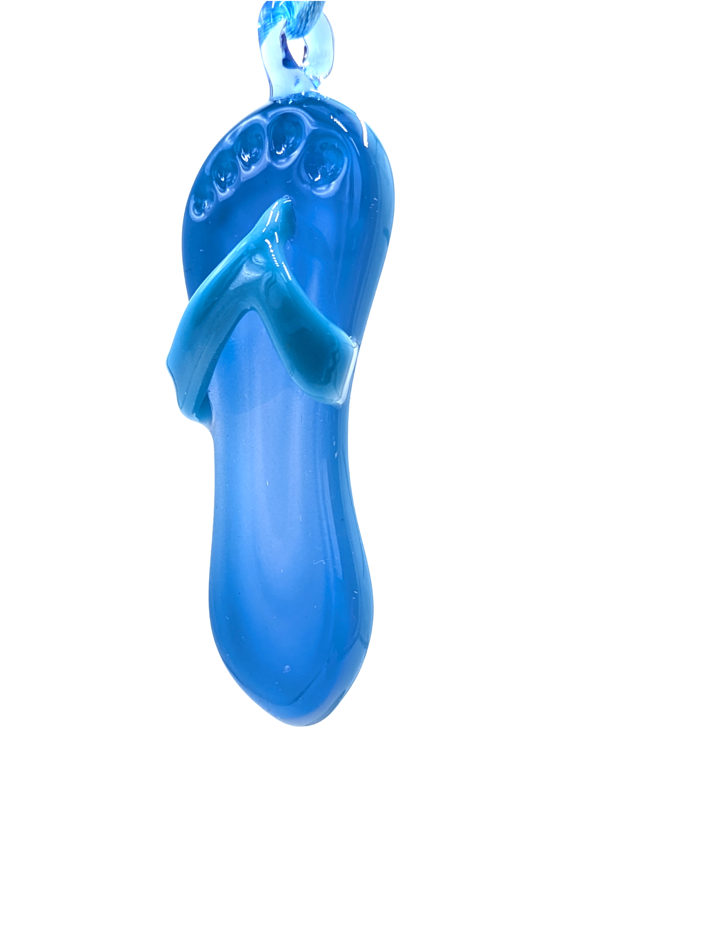 Handmade Glass Flip Flop Ornament