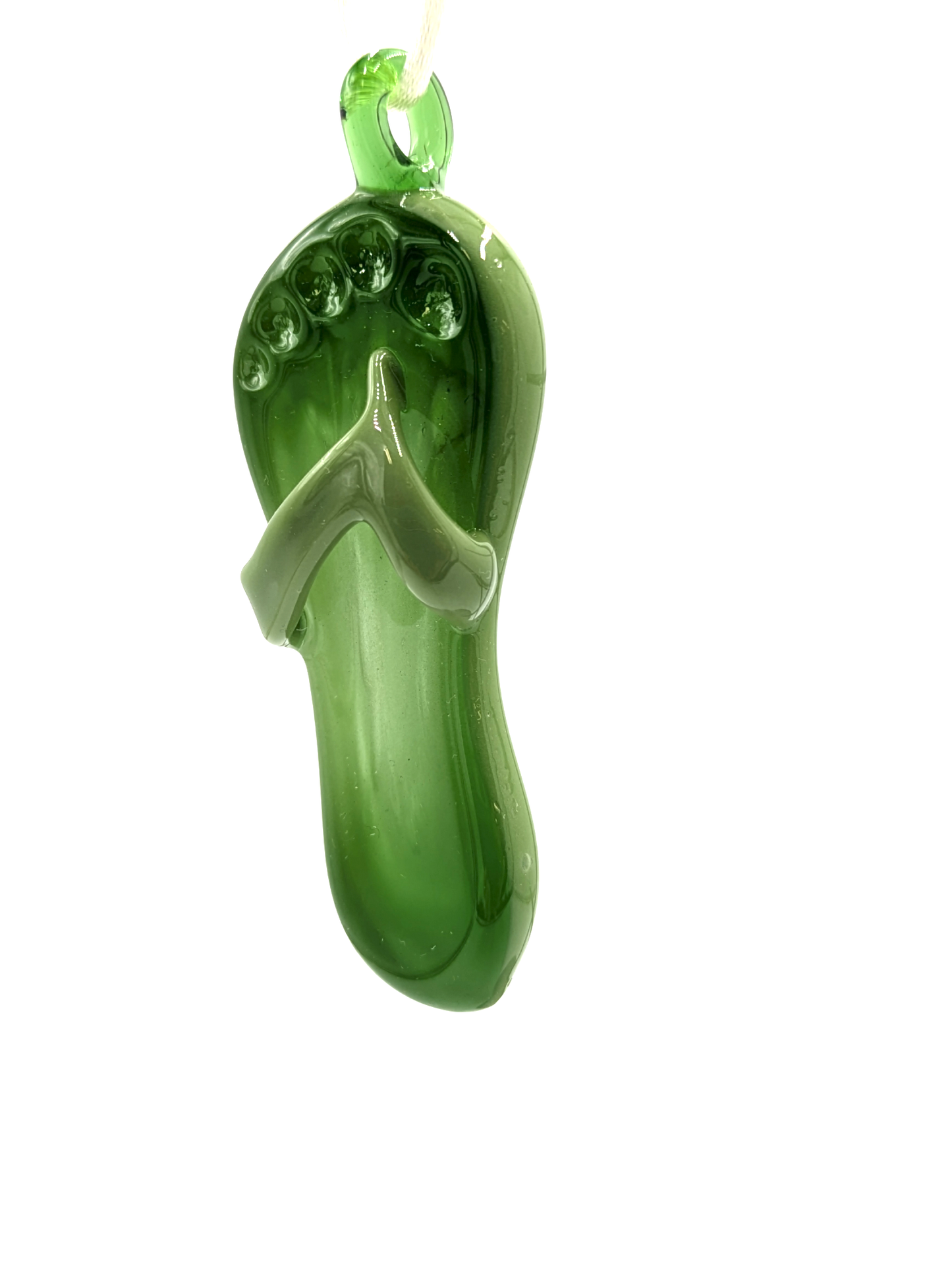 Handmade Glass Flip Flop Ornament