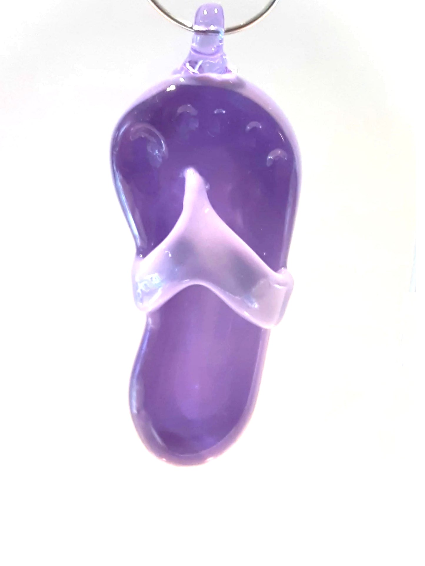 Handmade Glass Flip Flop Ornament