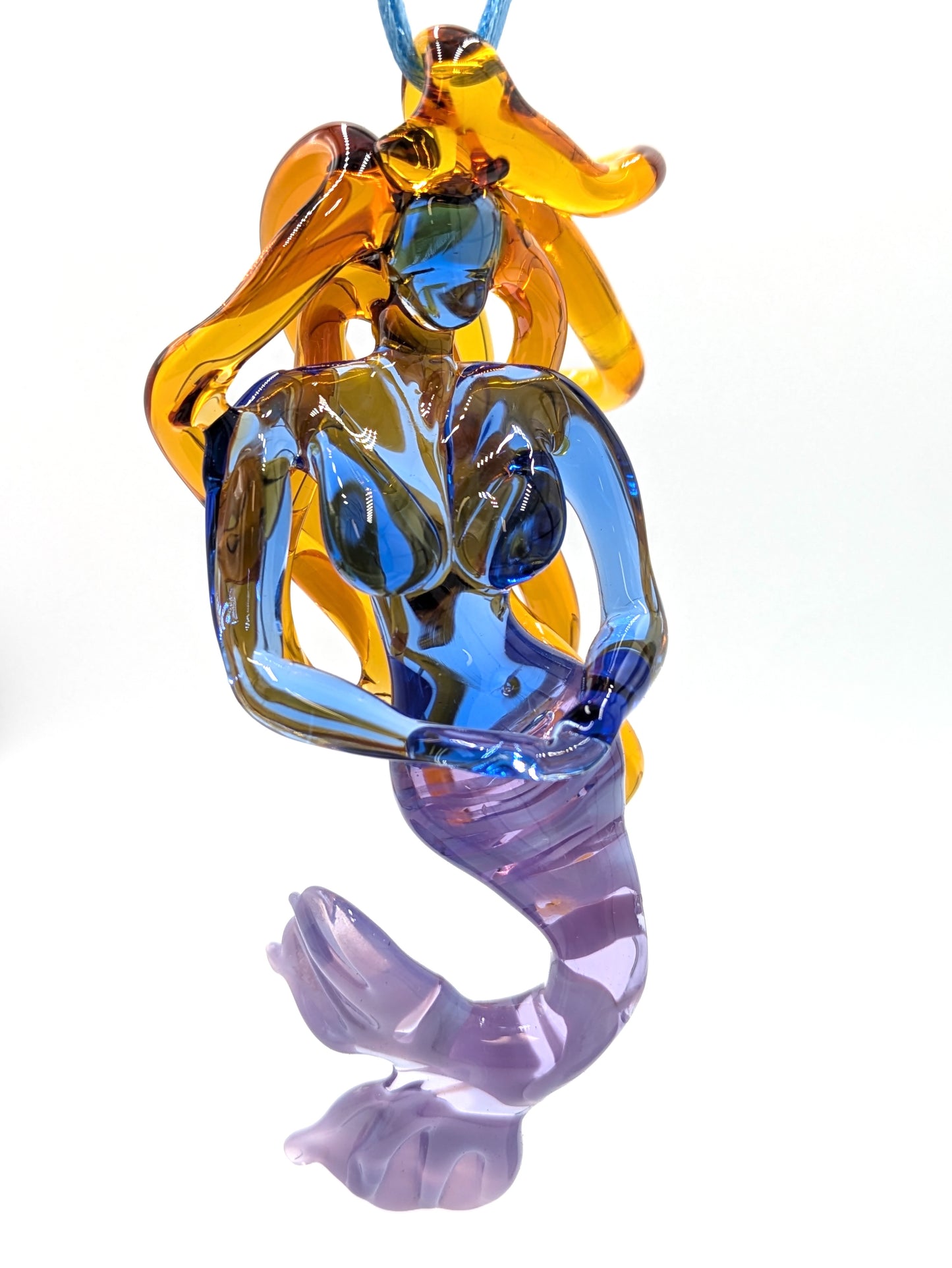 Handblown Glass Mermaid Ornament
