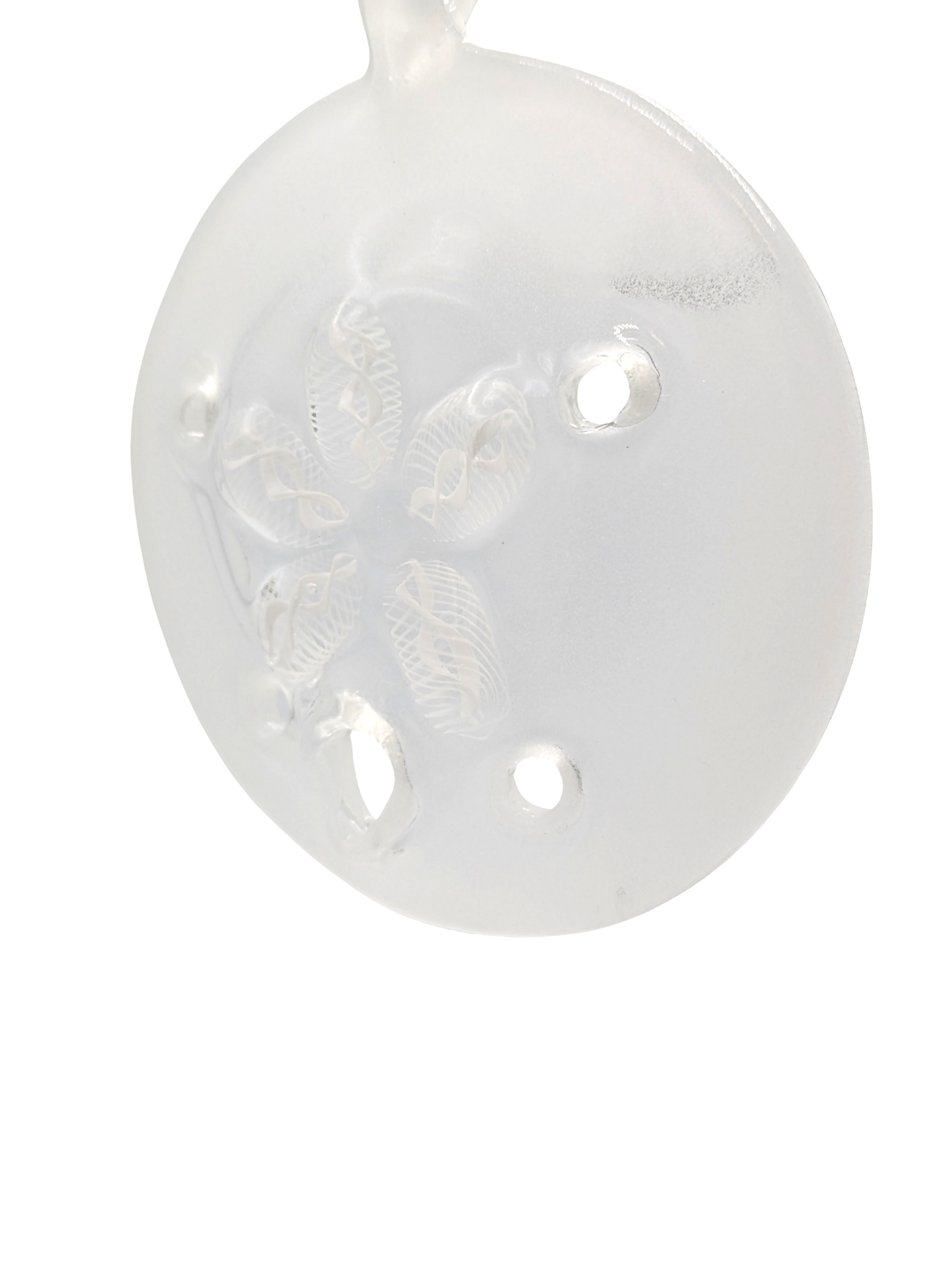 Handmade Glass Sand Dollar Christmas Tree Ornament