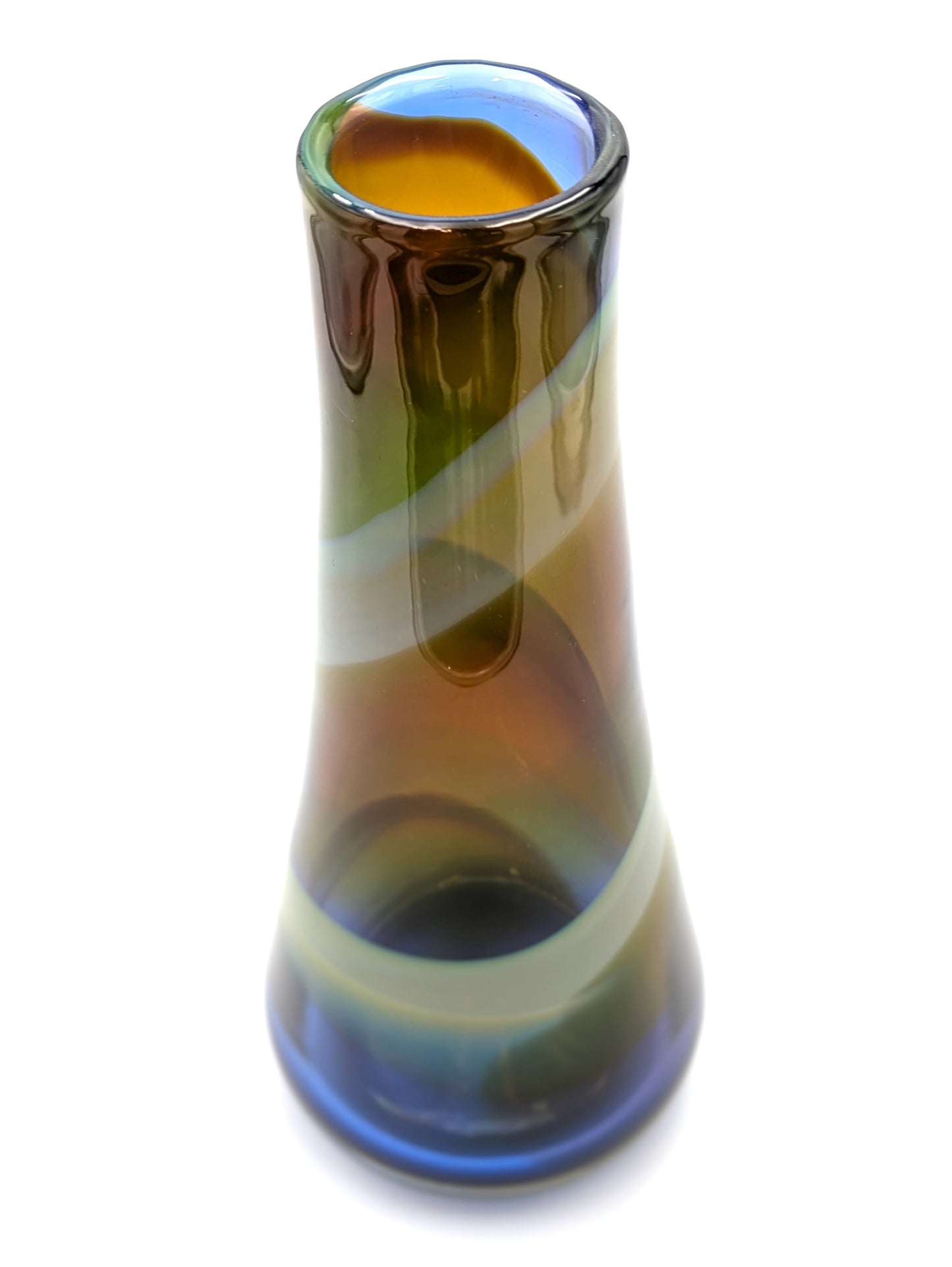 Handblown Glass Mixed Color Jewel Vase by McDermott Glass Studio