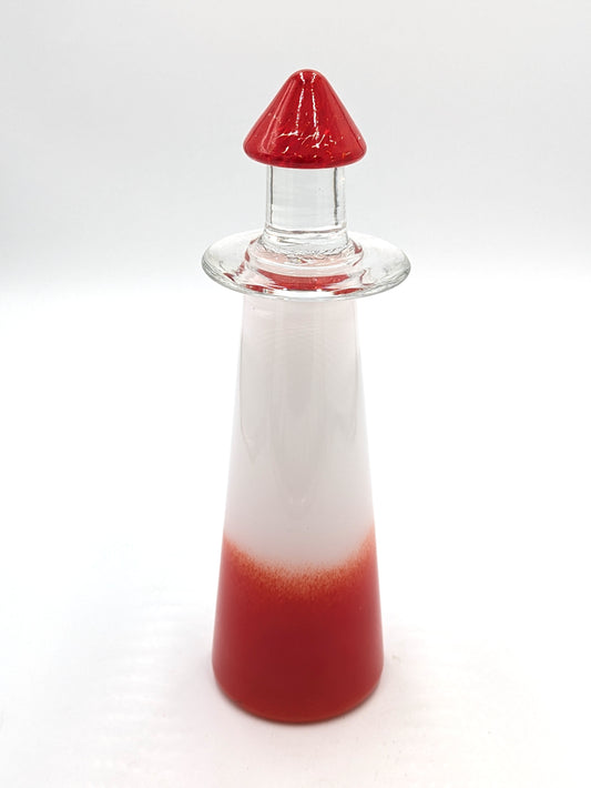 Handblown Glass Lighthouse Scupture