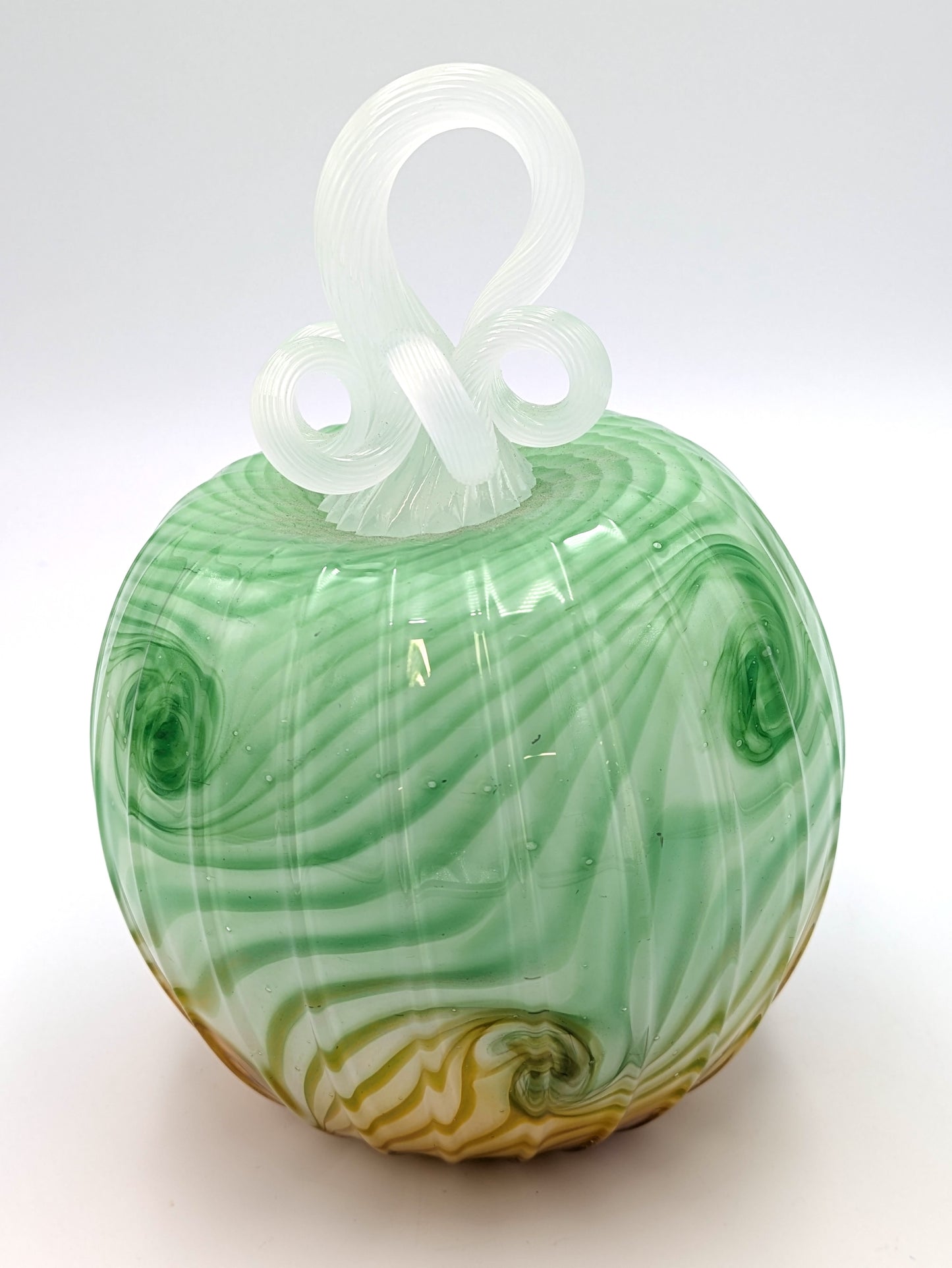 Handblown Glass Bog Pumpkin by McDermott