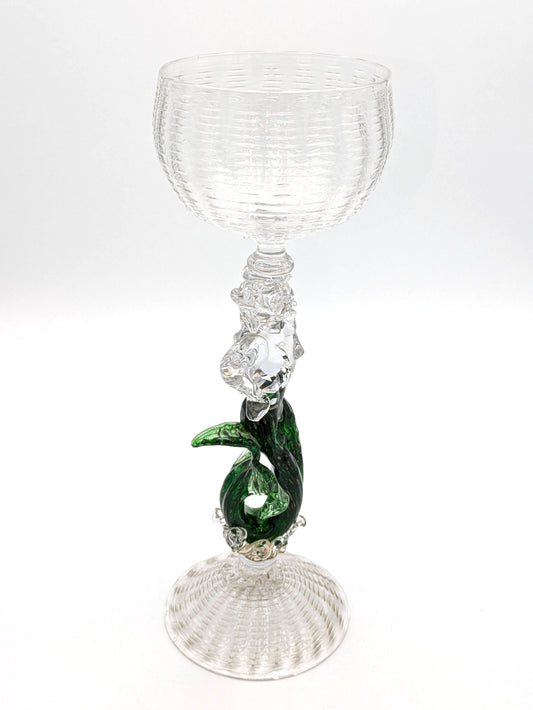 Handblown Glass Mermaid Goblet by Michael Magyar