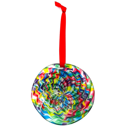 Handblown Glass Christmas Tree Ornament "Picadilly"