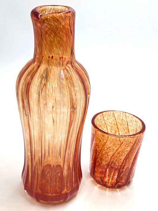 Handblown Glass Bedside Water Carafe