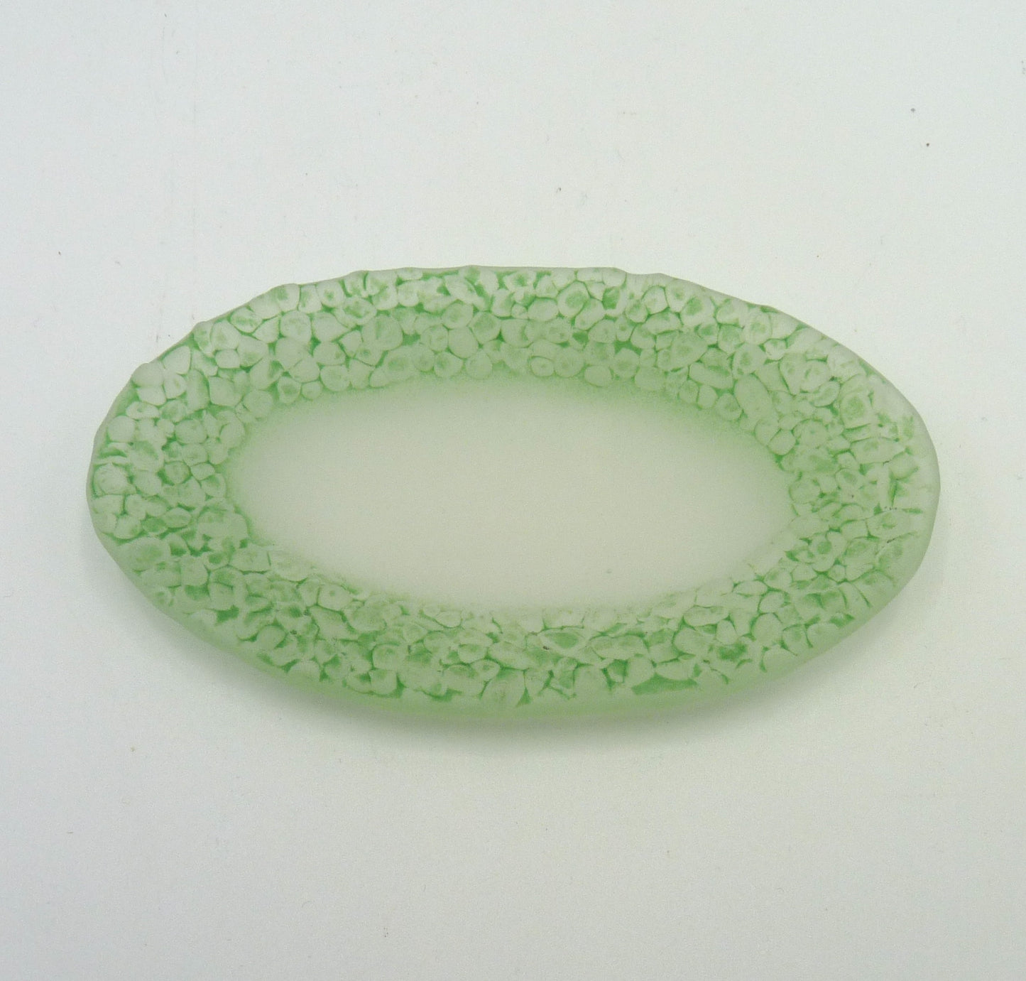 Small Oval Seafoam Dish Green