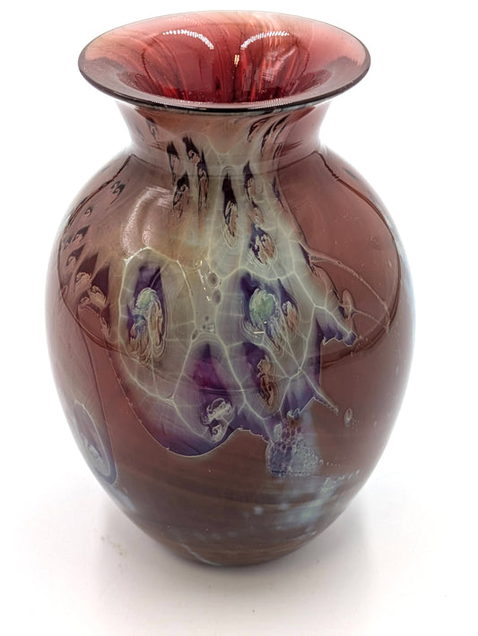 Handblown Glass New Mexico Vase Red #12.1.23