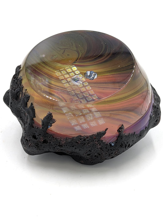 Handblown Glass Paperweight - Tektite #4.1.25