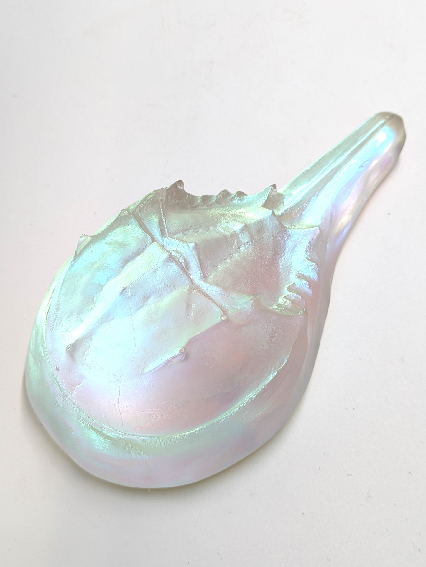 Handblown Glass Aural Horseshoe Crab by Jeremy Sinkus